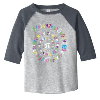 Pi Day Spiral Pi Color Numbers Teacher Student Toddler Fine Jersey T-Shirt