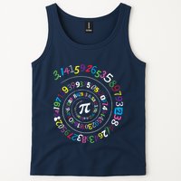Pi Day Spiral Pi Color Numbers Teacher Student Tank Top