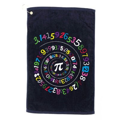 Pi Day Spiral Pi Color Numbers Teacher Student Golf Towel