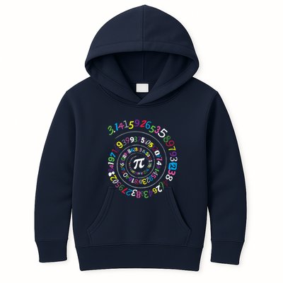 Pi Day Spiral Pi Color Numbers Teacher Student Kids Hoodie