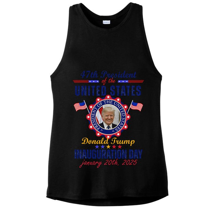 President Donald Trump Inauguration Day 2025 In United State Ladies PosiCharge Tri-Blend Wicking Tank