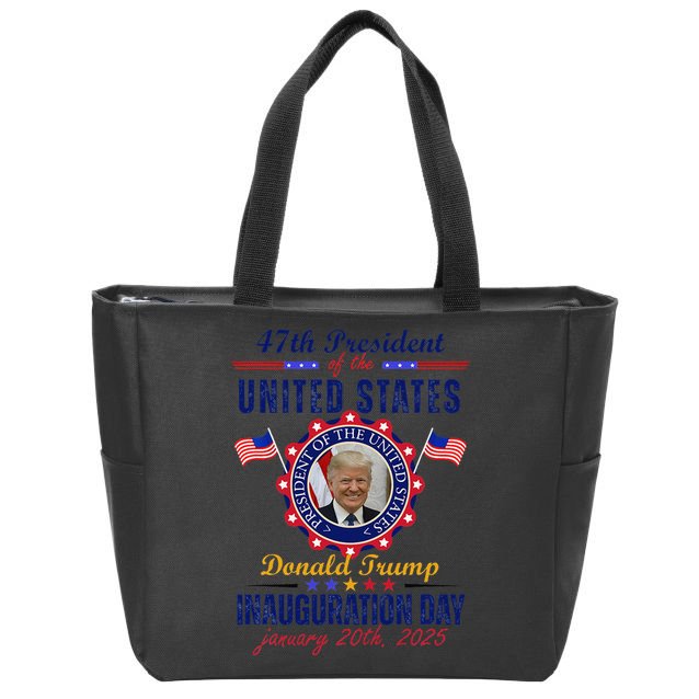 President Donald Trump Inauguration Day 2025 In United State Zip Tote Bag