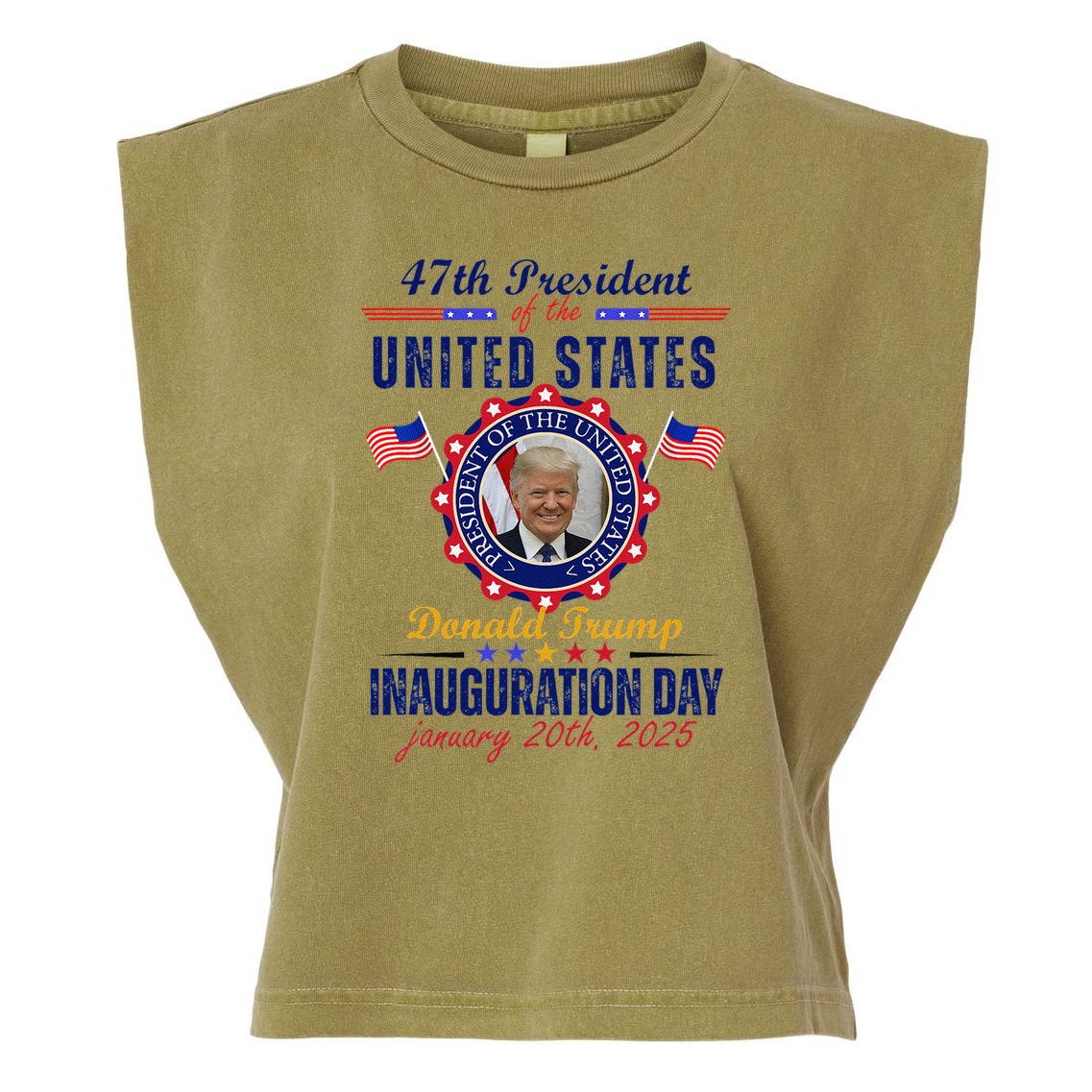President Donald Trump Inauguration Day 2025 In United State Garment-Dyed Women's Muscle Tee
