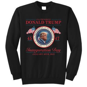 President Donald Trump Inauguration Day 2025 Memorabilia Tall Sweatshirt