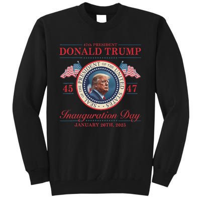 President Donald Trump Inauguration Day 2025 Memorabilia Tall Sweatshirt