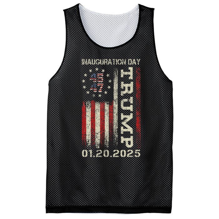 President Donald Trump Inauguration Day 2025 Usa Flag Gift Mesh Reversible Basketball Jersey Tank