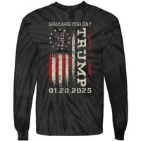 President Donald Trump Inauguration Day 2025 Usa Flag Gift Tie-Dye Long Sleeve Shirt