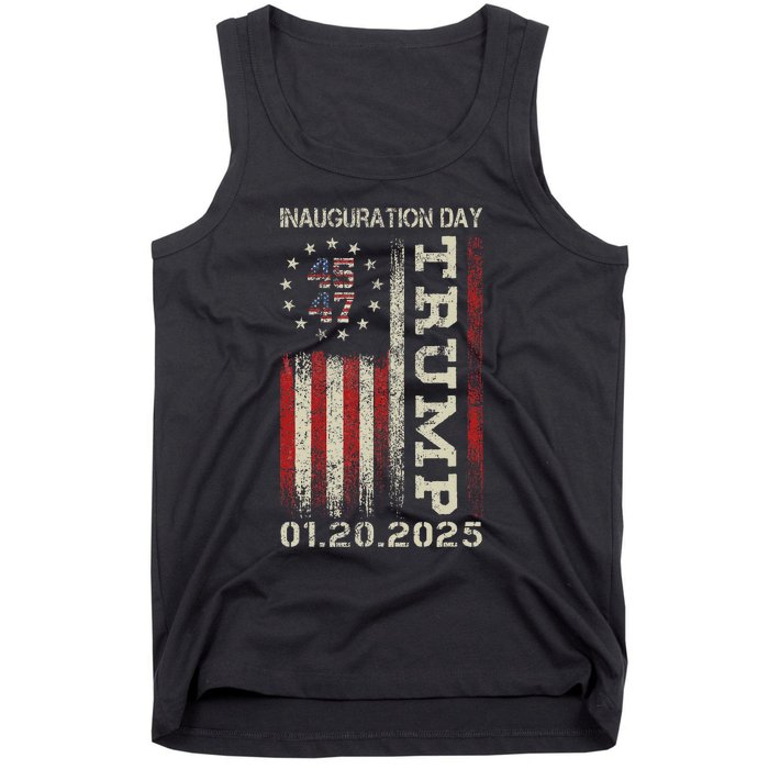 President Donald Trump Inauguration Day 2025 Usa Flag Gift Tank Top