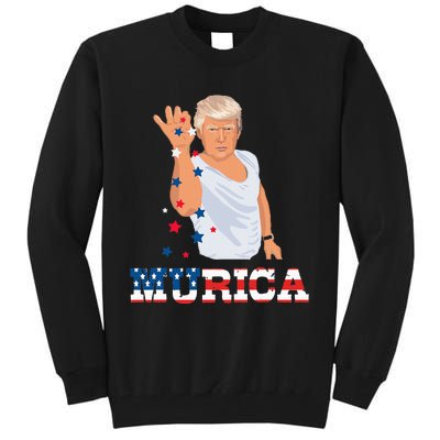 President Donald Trump Murica Bae Patriotic America Tall Sweatshirt