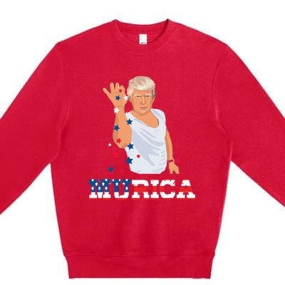 President Donald Trump Murica Bae Patriotic America Premium Crewneck Sweatshirt