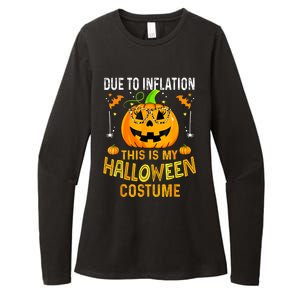 Pumpkin Due To Inflation This Is My Halloween Custome Womens CVC Long Sleeve Shirt