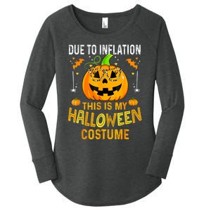 Pumpkin Due To Inflation This Is My Halloween Custome Women's Perfect Tri Tunic Long Sleeve Shirt