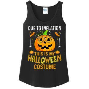 Pumpkin Due To Inflation This Is My Halloween Custome Ladies Essential Tank