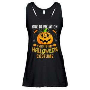 Pumpkin Due To Inflation This Is My Halloween Custome Ladies Essential Flowy Tank