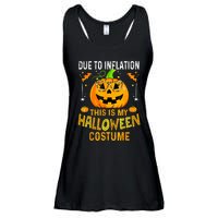 Pumpkin Due To Inflation This Is My Halloween Custome Ladies Essential Flowy Tank