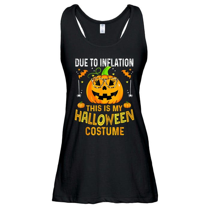 Pumpkin Due To Inflation This Is My Halloween Custome Ladies Essential Flowy Tank