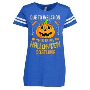 Pumpkin Due To Inflation This Is My Halloween Custome Enza Ladies Jersey Football T-Shirt