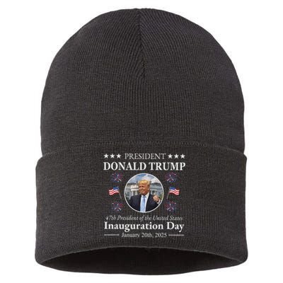 President Donald Trump Inauguration Day 2025 Memorabilia Sustainable Knit Beanie