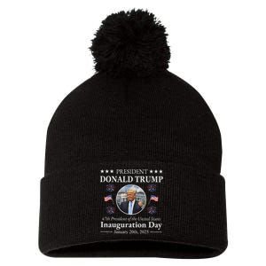 President Donald Trump Inauguration Day 2025 Memorabilia Pom Pom 12in Knit Beanie