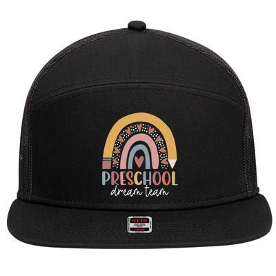 Preschool Dream Team Back To School Teacher  Gifts 7 Panel Mesh Trucker Snapback Hat