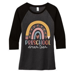 Preschool Dream Team Back To School Teacher  Gifts Women's Tri-Blend 3/4-Sleeve Raglan Shirt