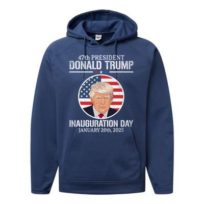 President Donald Trump Inauguration Day 2025 47th President Performance Fleece Hoodie