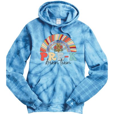 Pre-K Dream Team Rainbow Teacher Student Back To School Tie Dye Hoodie