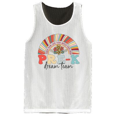 Pre-K Dream Team Rainbow Teacher Student Back To School Mesh Reversible Basketball Jersey Tank