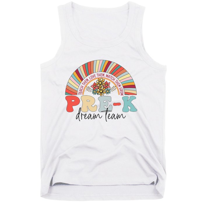 Pre-K Dream Team Rainbow Teacher Student Back To School Tank Top