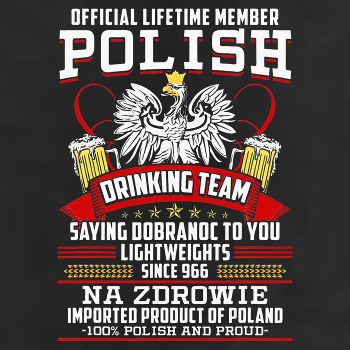 Polish Drinking Team Dobranoc Goodnight Dyngus Day Polska 7 Panel Mesh Trucker Snapback Hat