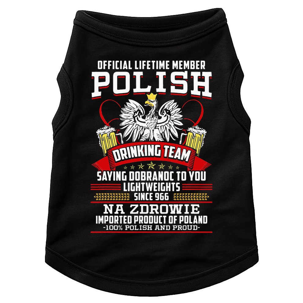 Polish Drinking Team Dobranoc Goodnight Dyngus Day Polska Doggie Tank