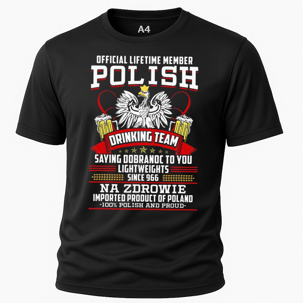 Polish Drinking Team Dobranoc Goodnight Dyngus Day Polska Cooling Performance Crew T-Shirt