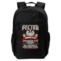 Polish Drinking Team Dobranoc Goodnight Dyngus Day Polska Backpack