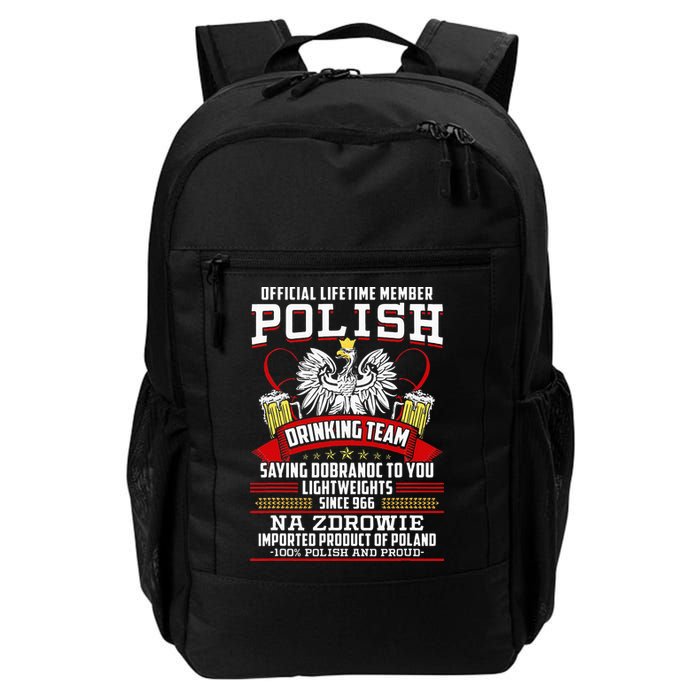 Polish Drinking Team Dobranoc Goodnight Dyngus Day Polska Backpack