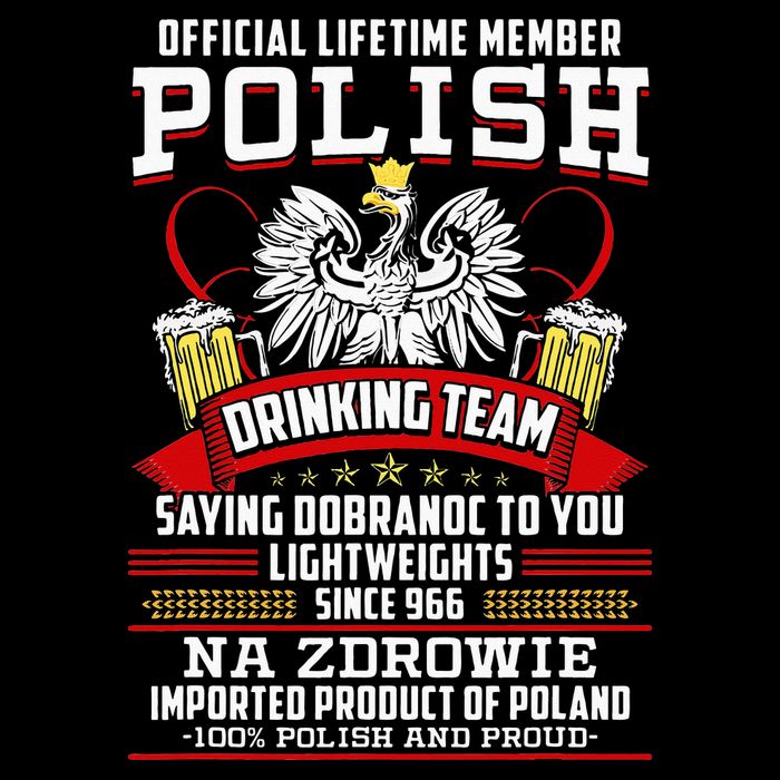 Polish Drinking Team Dobranoc Goodnight Dyngus Day Polska Button