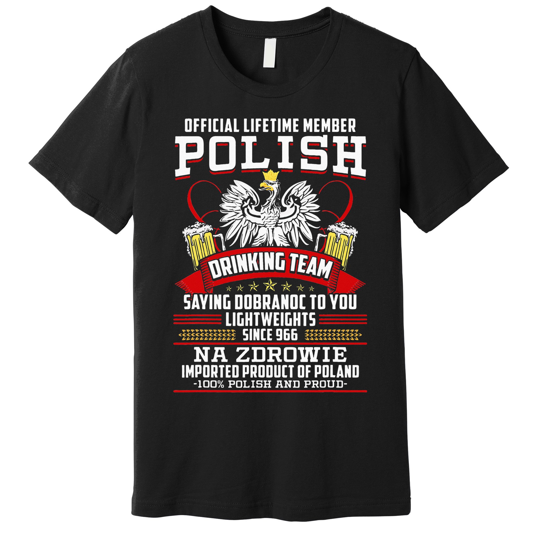 Polish Drinking Team Dobranoc Goodnight Dyngus Day Polska Premium T-Shirt
