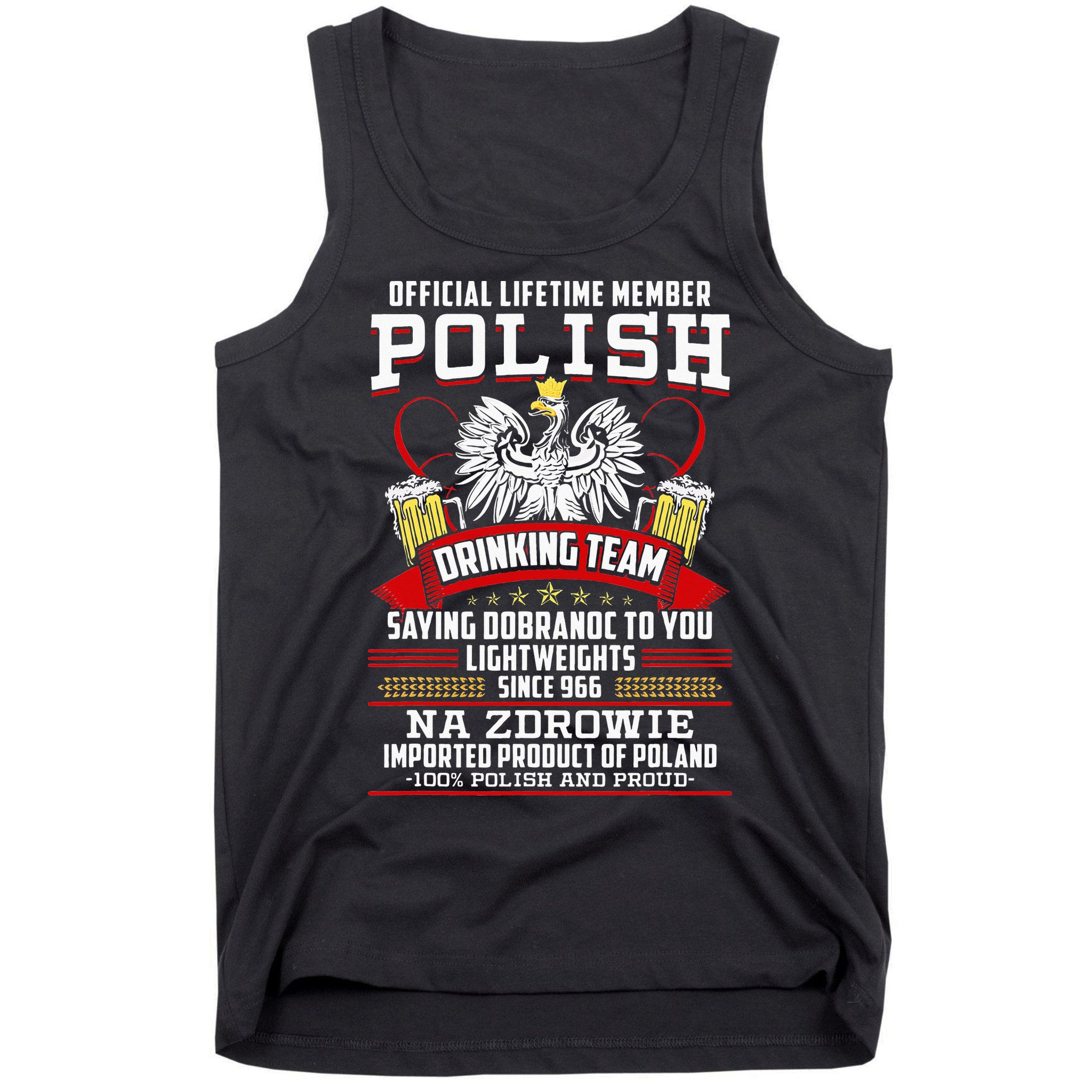 Polish Drinking Team Dobranoc Goodnight Dyngus Day Polska Tank Top