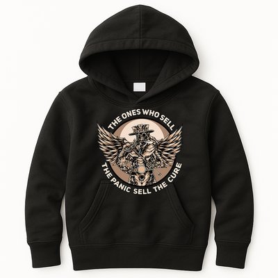 Plague Doctor The Ones Who Sell the Panic Sell the Cure Kids Hoodie