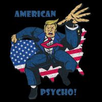 President Donald Trump American Flag American Psycho Gift Bucket Hat