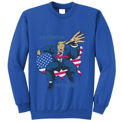 President Donald Trump American Flag American Psycho Gift Sweatshirt