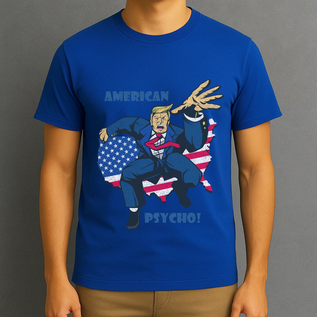 President Donald Trump American Flag American Psycho Gift T-Shirt