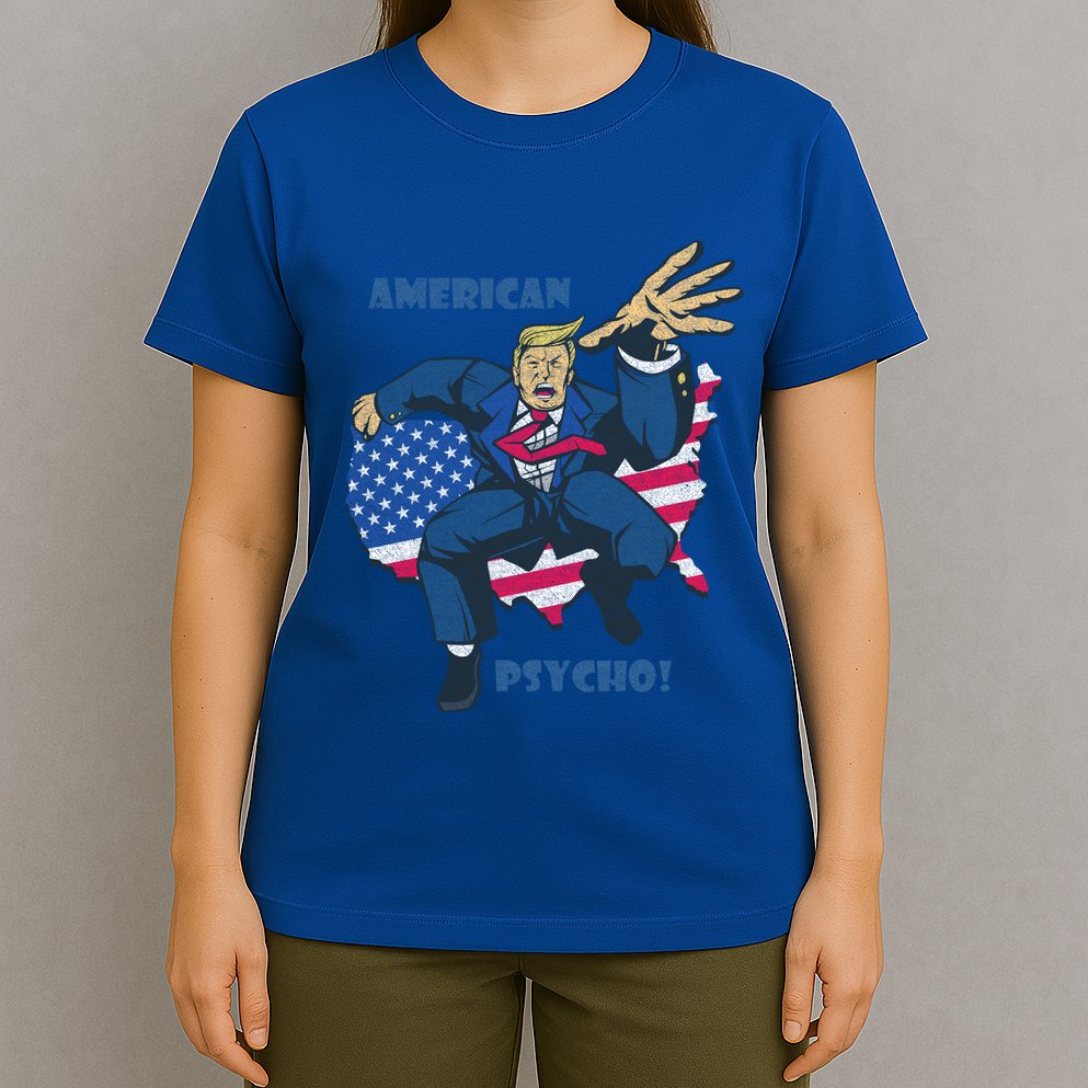 President Donald Trump American Flag American Psycho Gift T-Shirt