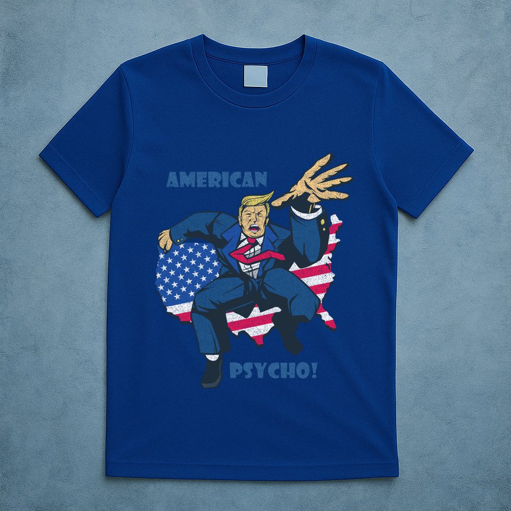 President Donald Trump American Flag American Psycho Gift T-Shirt