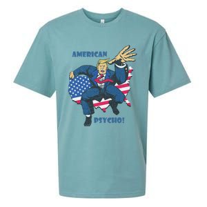 President Donald Trump American Flag American Psycho Gift Sueded Cloud Jersey T-Shirt