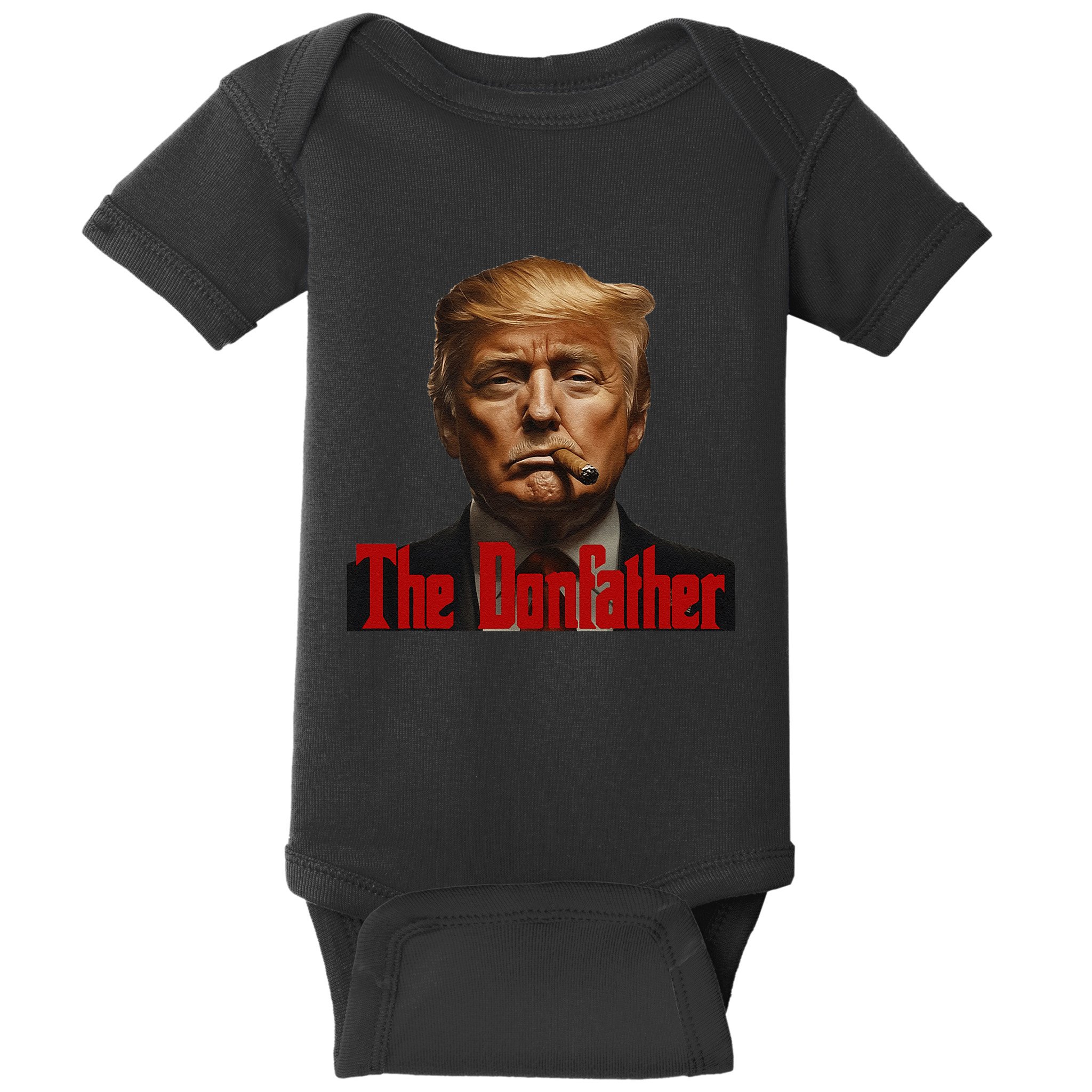 President Donald Trump The Don Father Funny Baby Bodysuit
