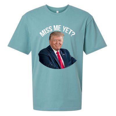 President Donald Trump Miss Me Yet Funny Political 2024 Great Gift Sueded Cloud Jersey T-Shirt