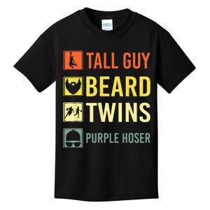 Perfect Dude Tall Guy Beard Twins Purple Hoser Dude Kids T-Shirt