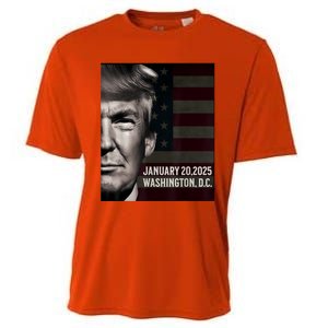 President Donald Trump 2025 Inauguration Date Commemorative Cooling Performance Crew T-Shirt