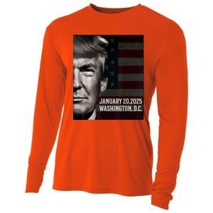 President Donald Trump 2025 Inauguration Date Commemorative Cooling Performance Long Sleeve Crew