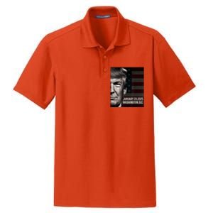 President Donald Trump 2025 Inauguration Date Commemorative Dry Zone Grid Polo